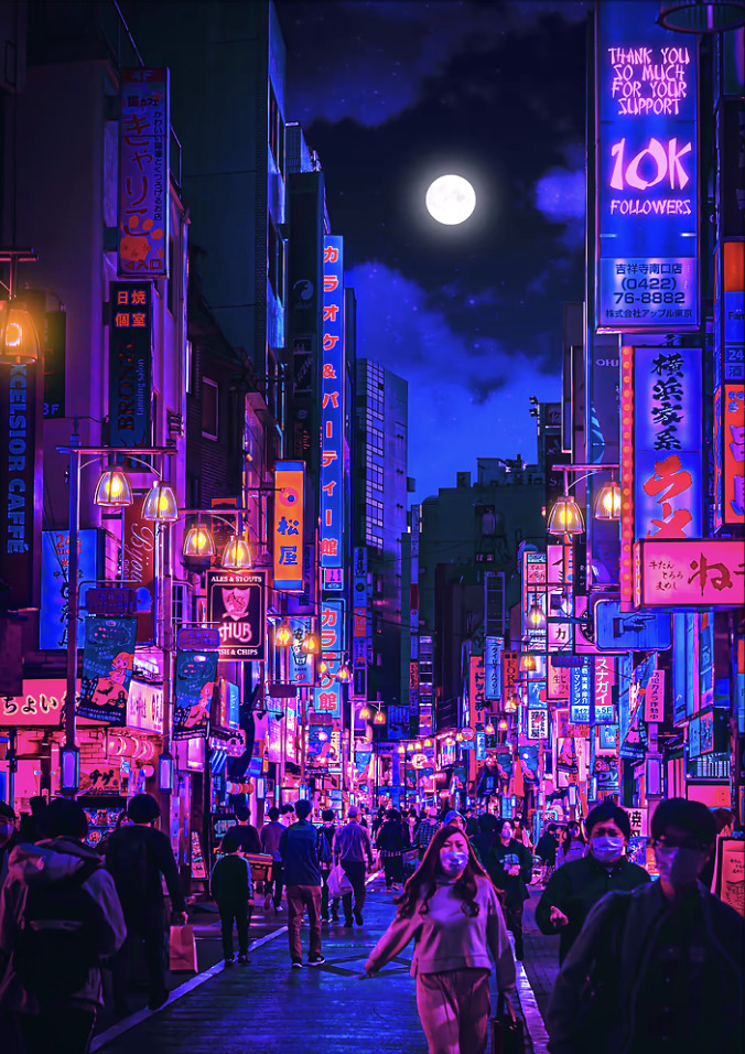 Cyber street Poster by Ritvik Takkar