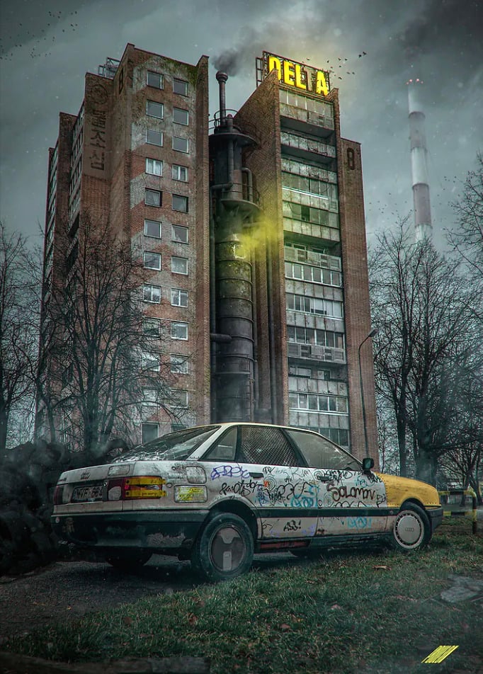 CYBERVILNIUS Audi Delta Poster by Poul Norton