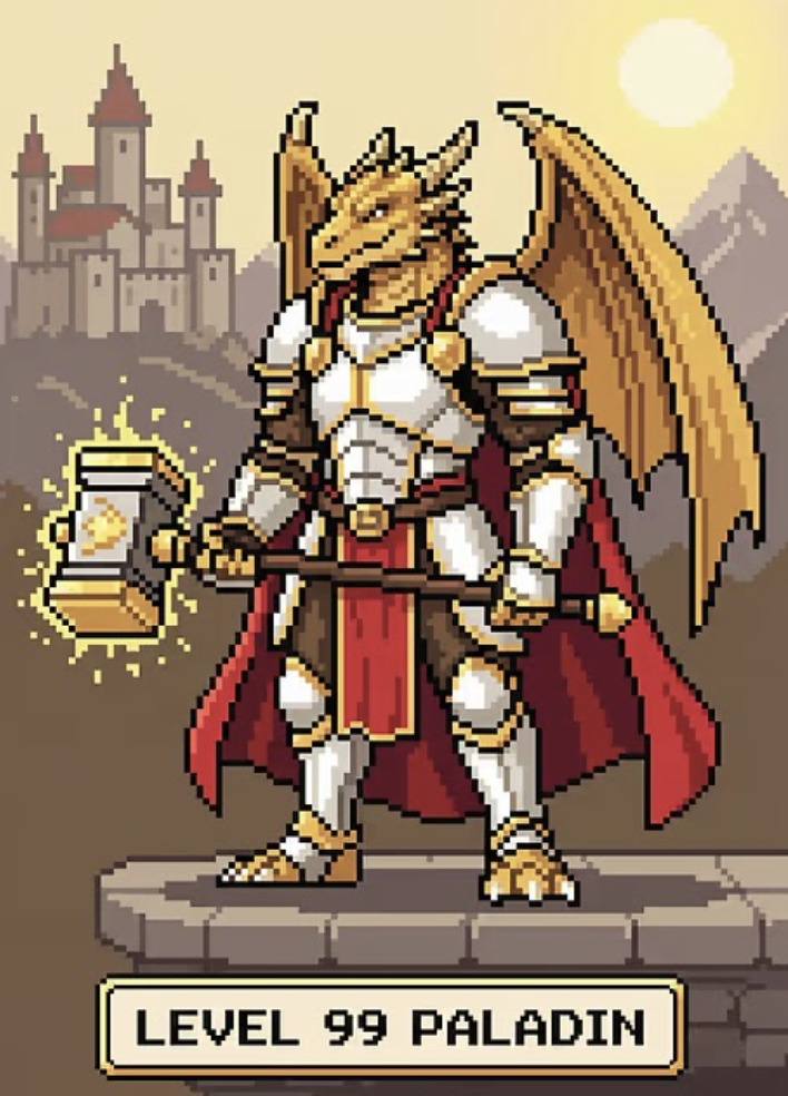 Lineer: Pixel Art Dragon Paladin