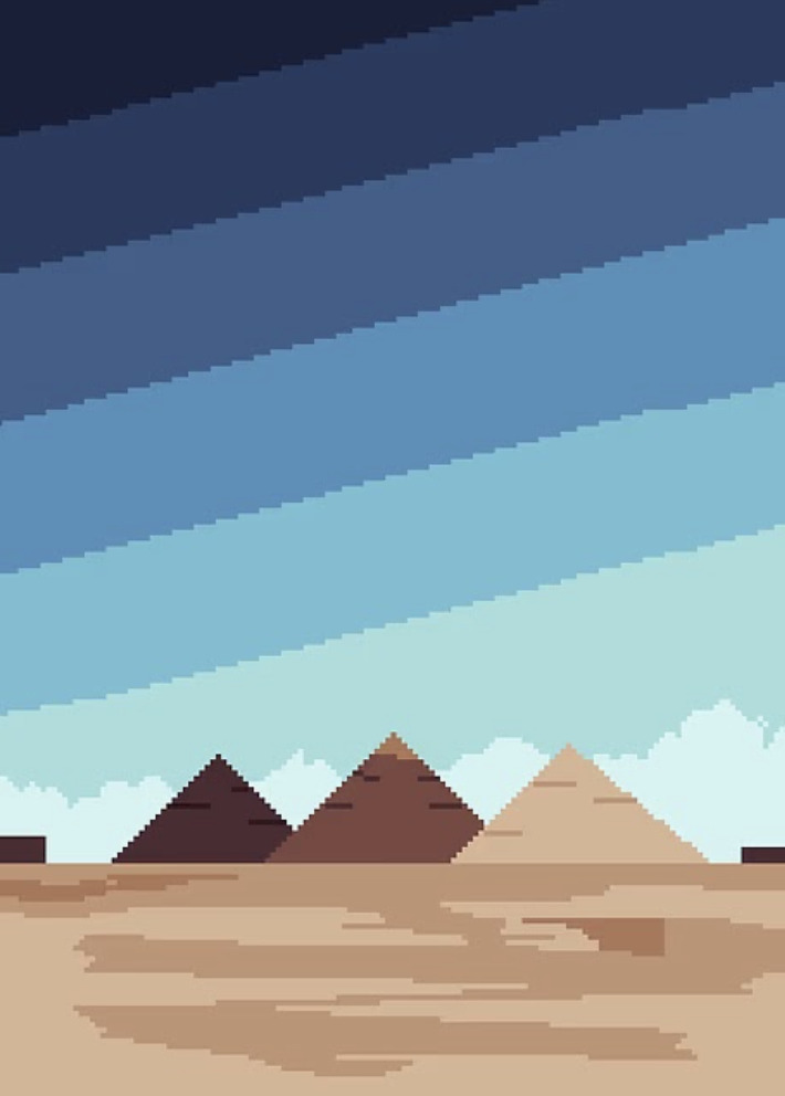 Eki D Surya: Pixel Art Pyramids
