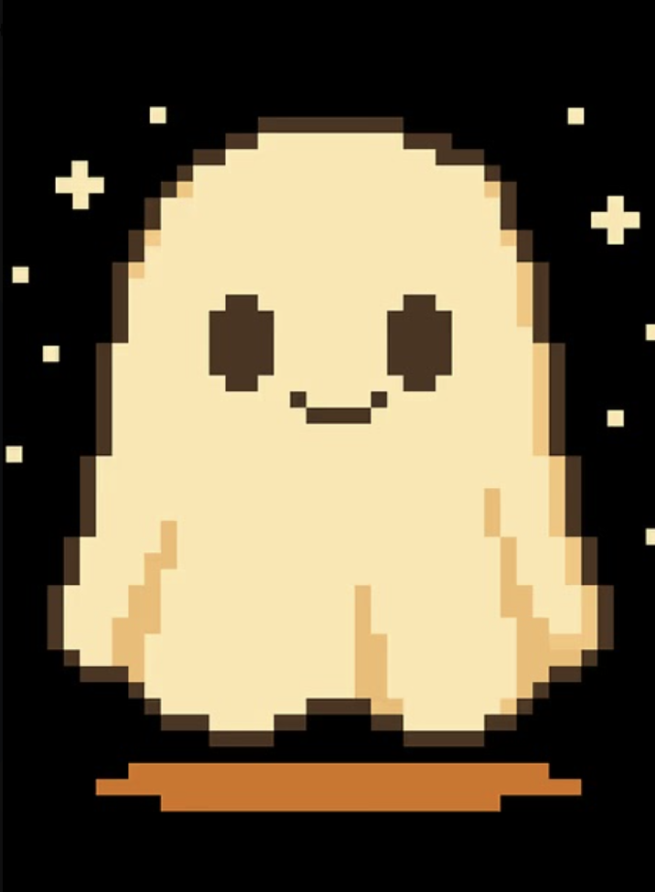 Retro_pixel: Cute Pixel Art Ghost