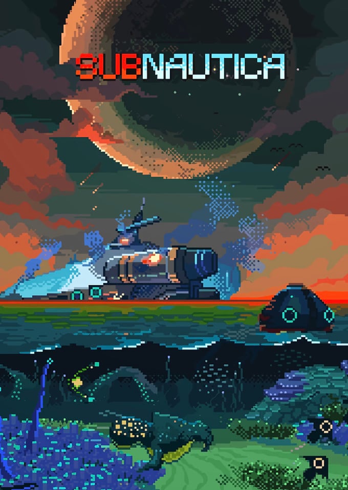 Hakuro: Sunautica Pixel Art Poster