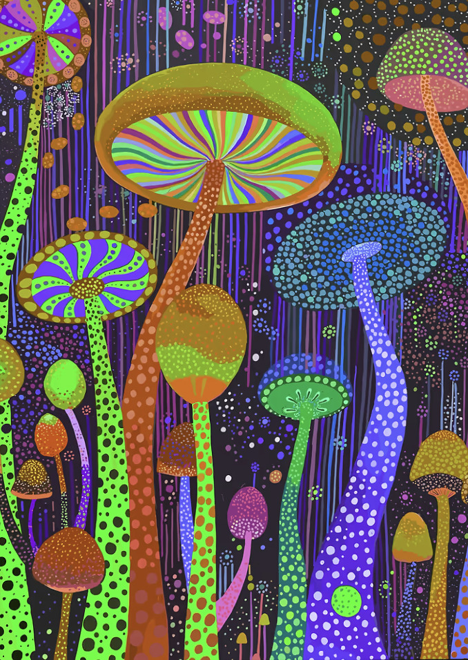 Mas R GamePoster - Psychedelic Mushroom Forest