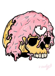 Donut skull by Nastia Varchuk