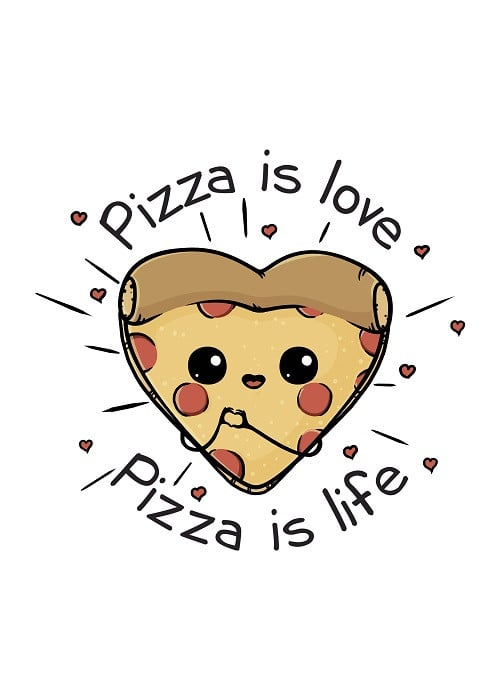 love pizza poster