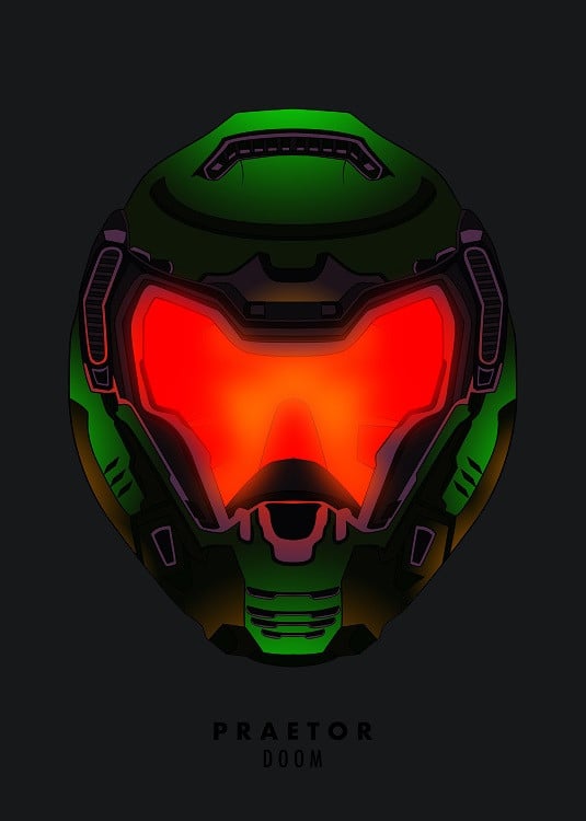 game helmet poster