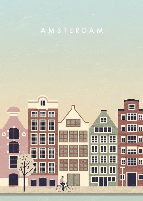 amsterdam view poster