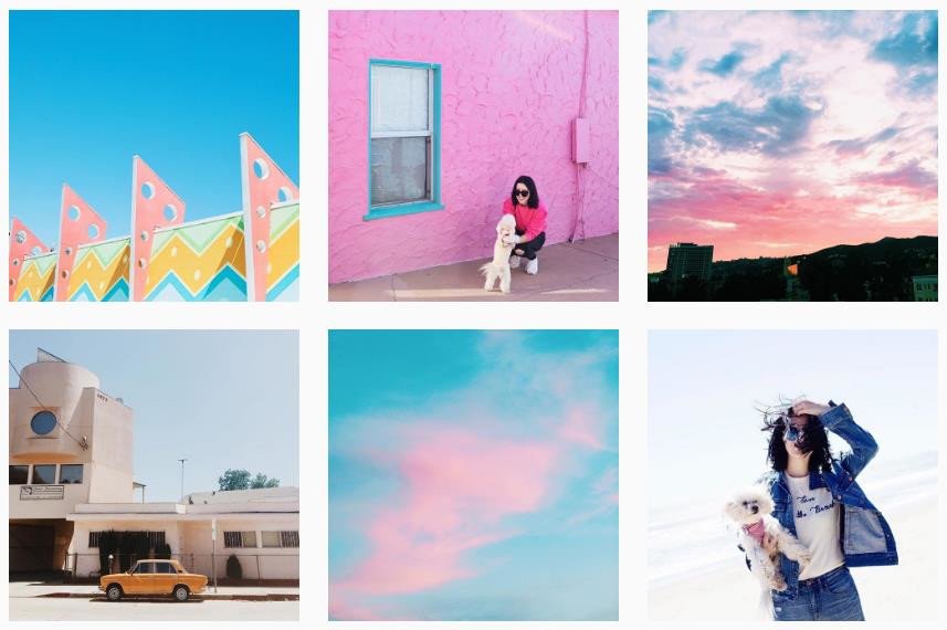 kimgenevieve colorful instagram account