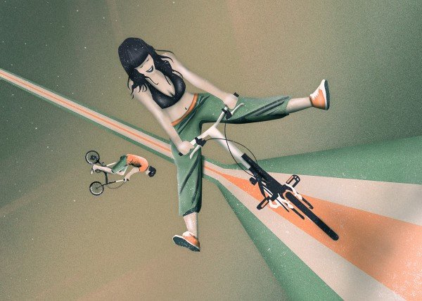 girl-biker-surreal-and-dreamy-vector-art-by-romina-lutz