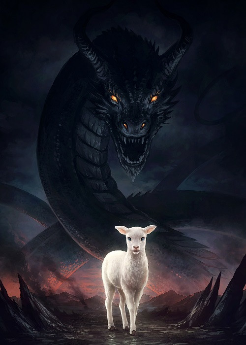 dragon and lamb poster