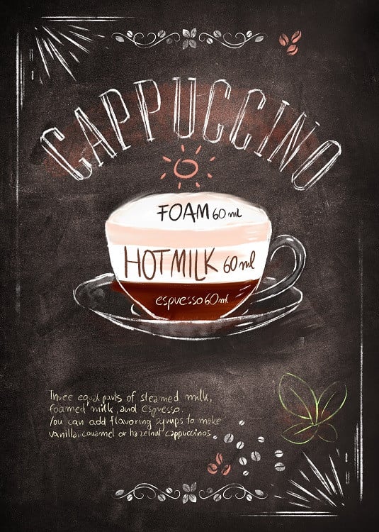 cappuccino coffee poster