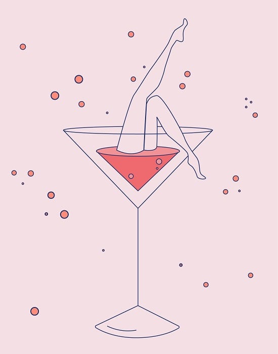 pink martini illustration