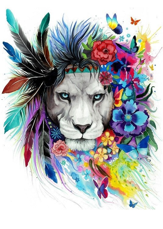 lion colorful