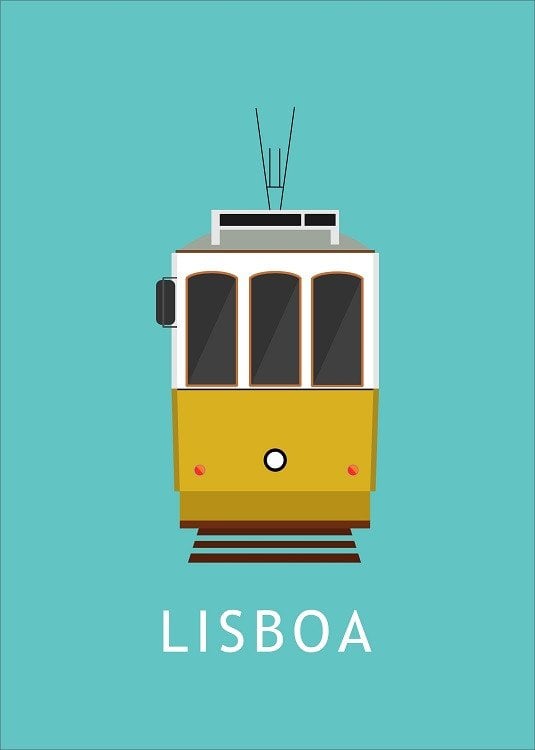 lisbon metal poster