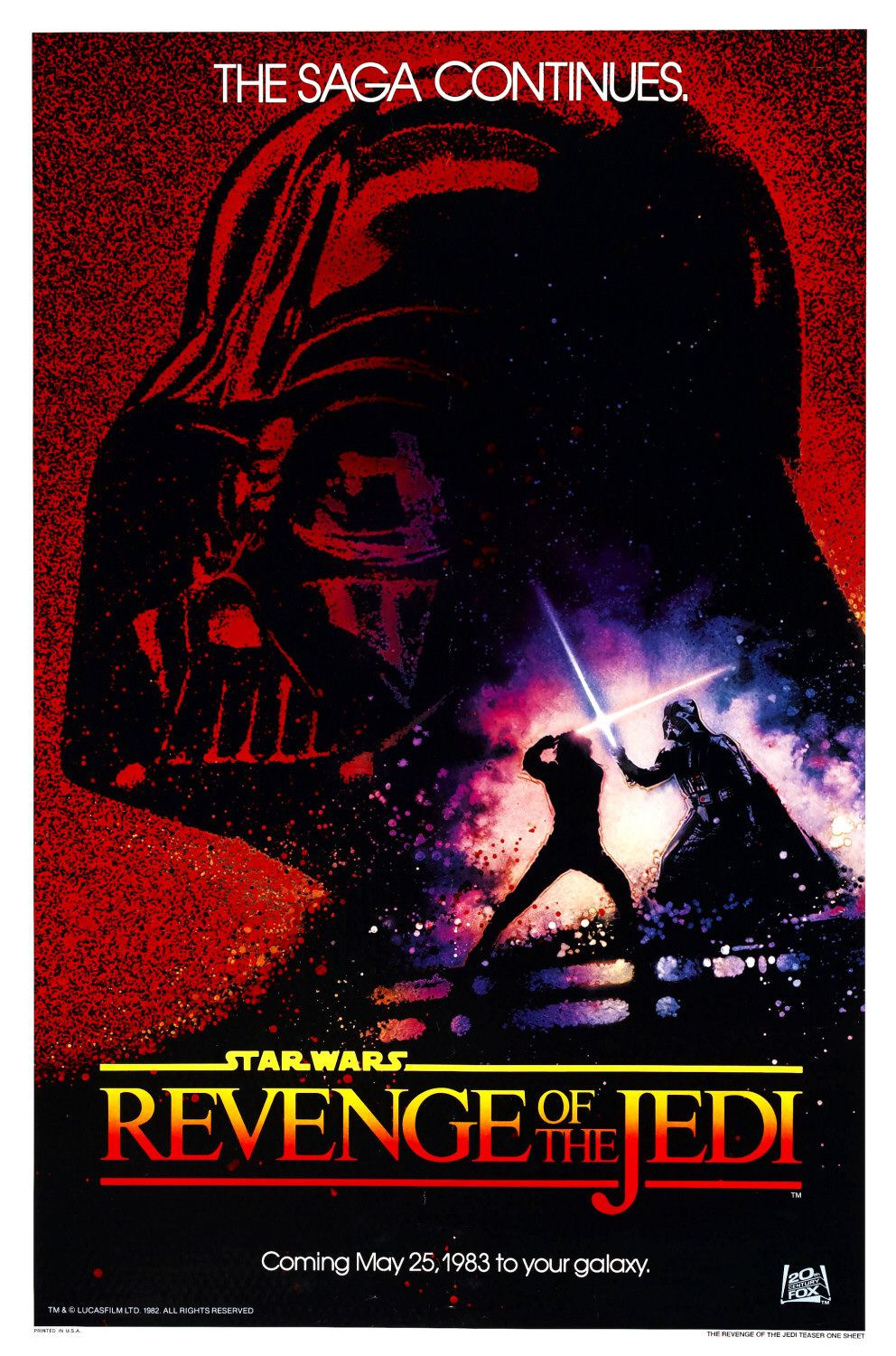 Red revenge of the jedi poster