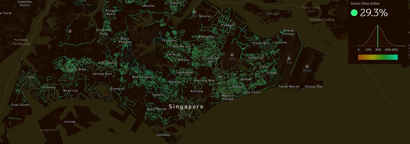 map of greebery in singapore
