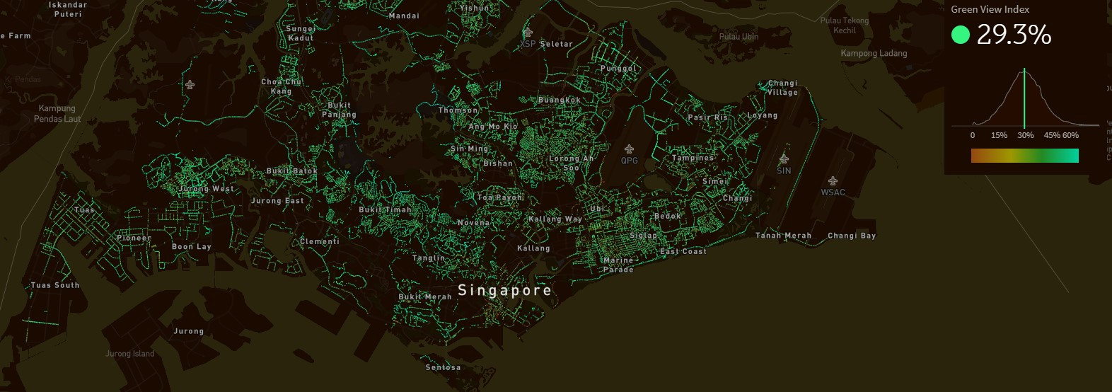 map of greebery in singapore