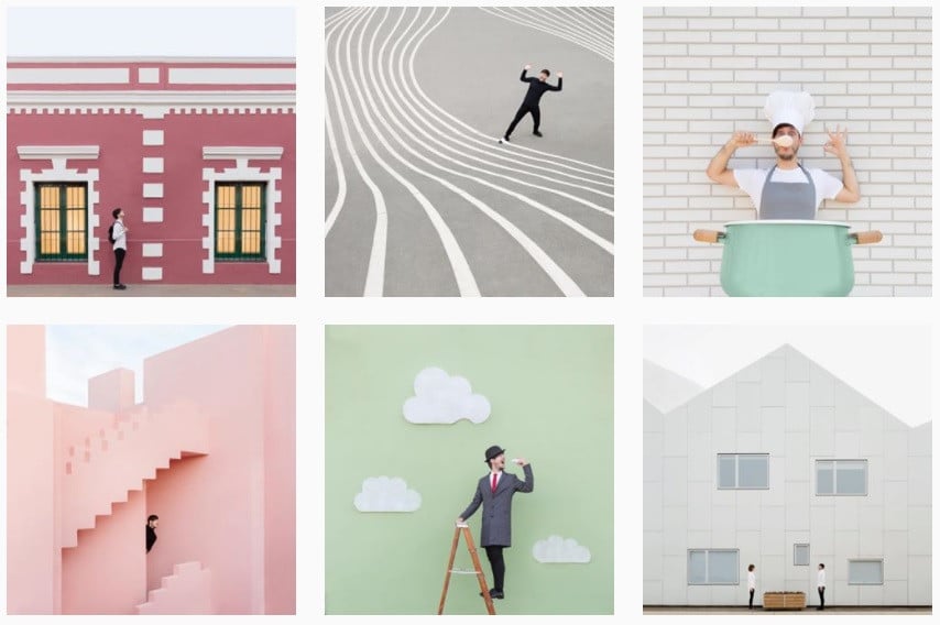 colorful minimalistic playful instagram account pictures by anna devis benet
