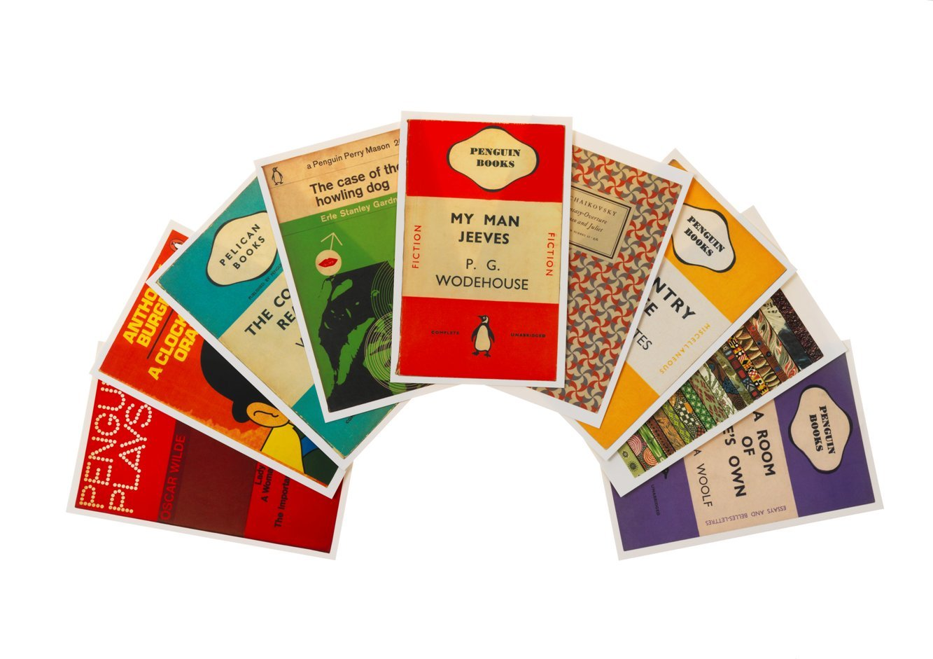 Postcards featuring Penguin Books covers