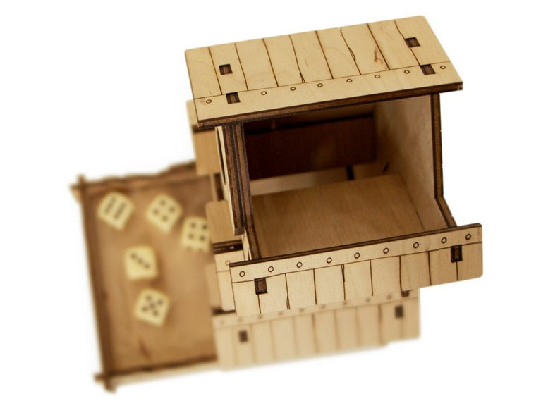 Wooden dice tower