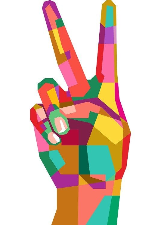 colorful peace sign