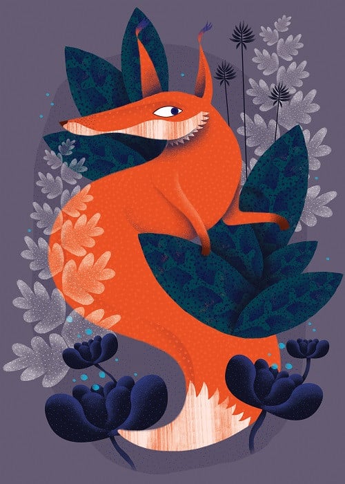 night fox illustration