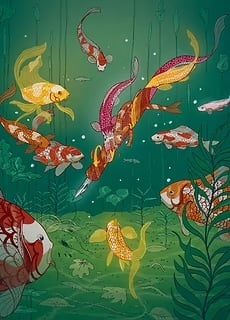 The Magic Pen Was In The Pond Poster by Nicolas Castell
