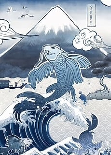 Japan Blue Collection Poster by Ruby Art