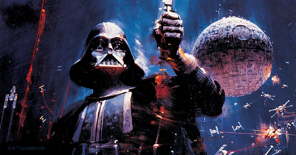 Star Wars Darth Vader vs Bem Kenobi Tin Poster Sign Man Cave Vintage Boxing Look