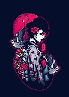 Geisha in Japan Poster by Second Syndicate