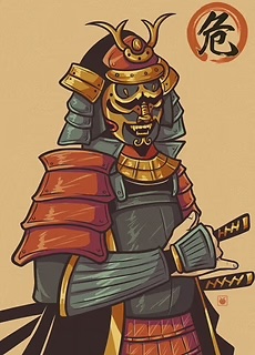 Angry Samurai Poster by KucingKecil Sofia