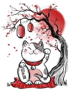 Maneki Neko Poster by Daisj Ingrosso