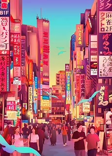 Tokyo Poster by Camila Illustration