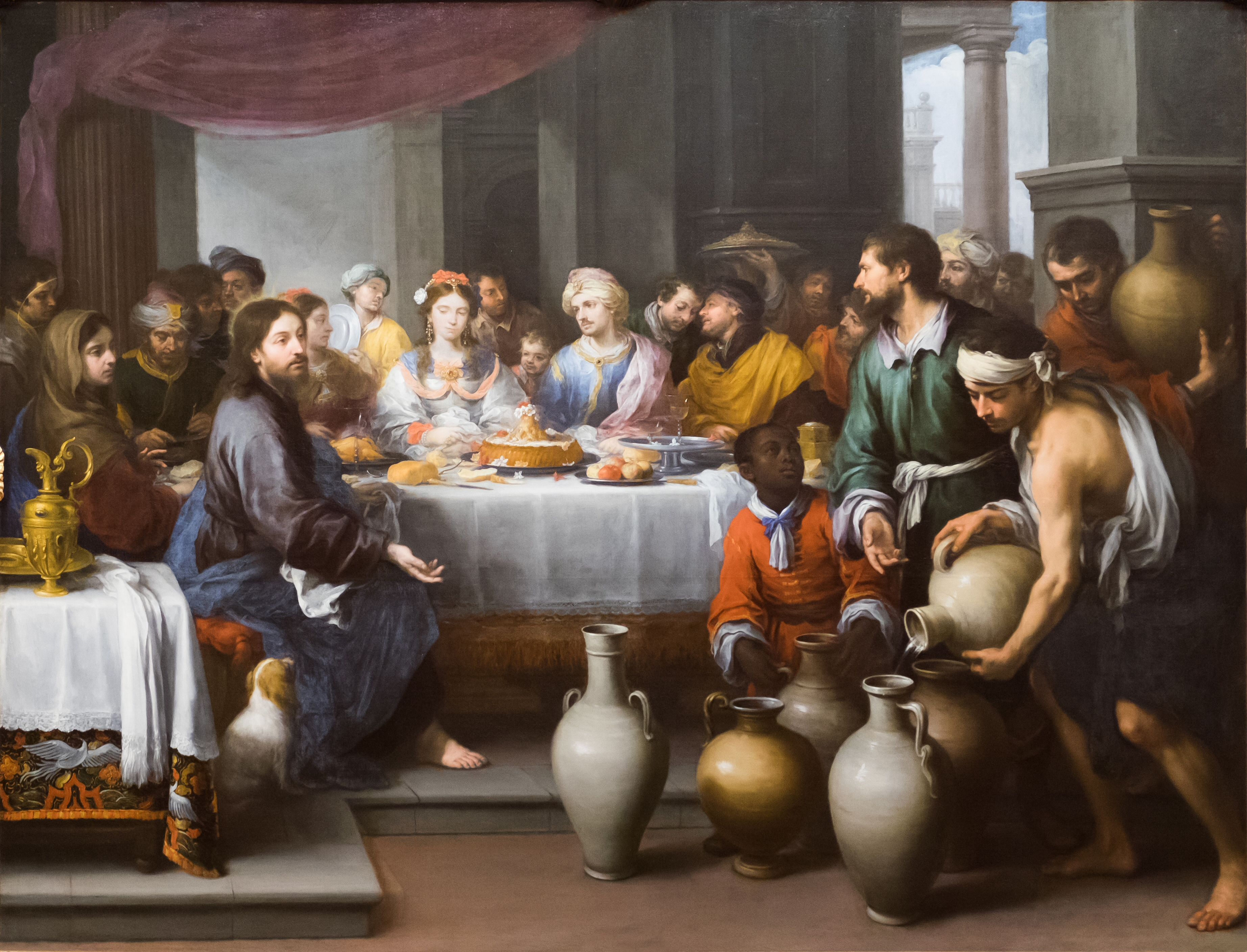 The Barber Institute Of Fine Arts   BartolomC3A9 Esteban Murillo   The Marriage Feast At Cana 