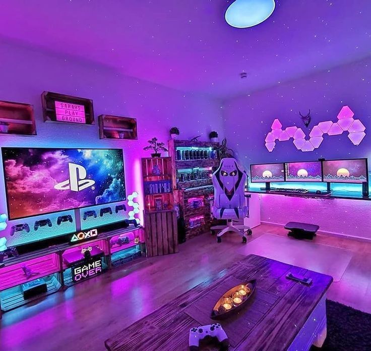 Neon RGB Gaming Lounge