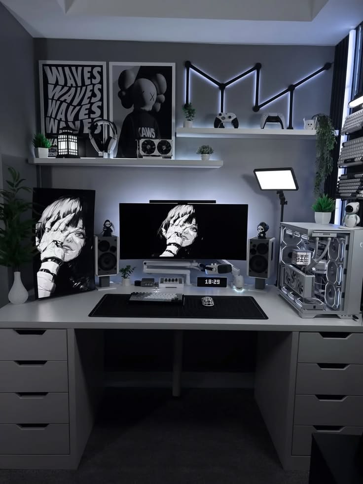 Minimalist Monochrome Battlestation