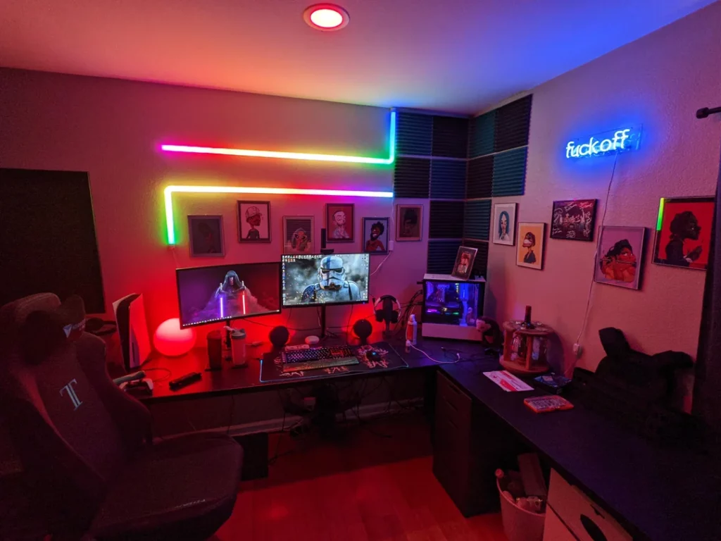 LED Strip Gamer Room