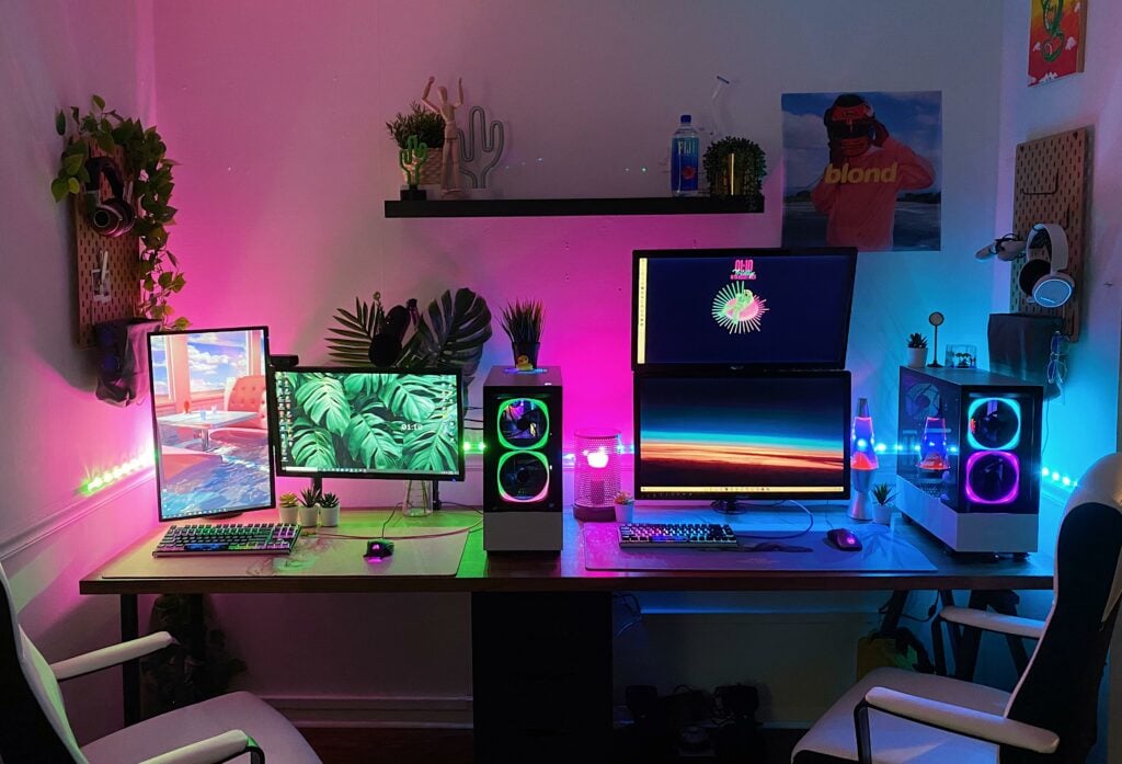 Pc Gamer, Setup Gamer, O Sonho De Qualquer Gamer.  Game room lighting,  Gamer room diy, Computer gaming room