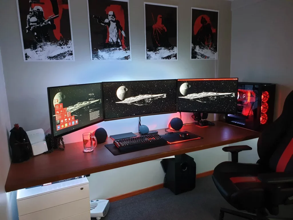 Triple Monitor Star Wars Setup