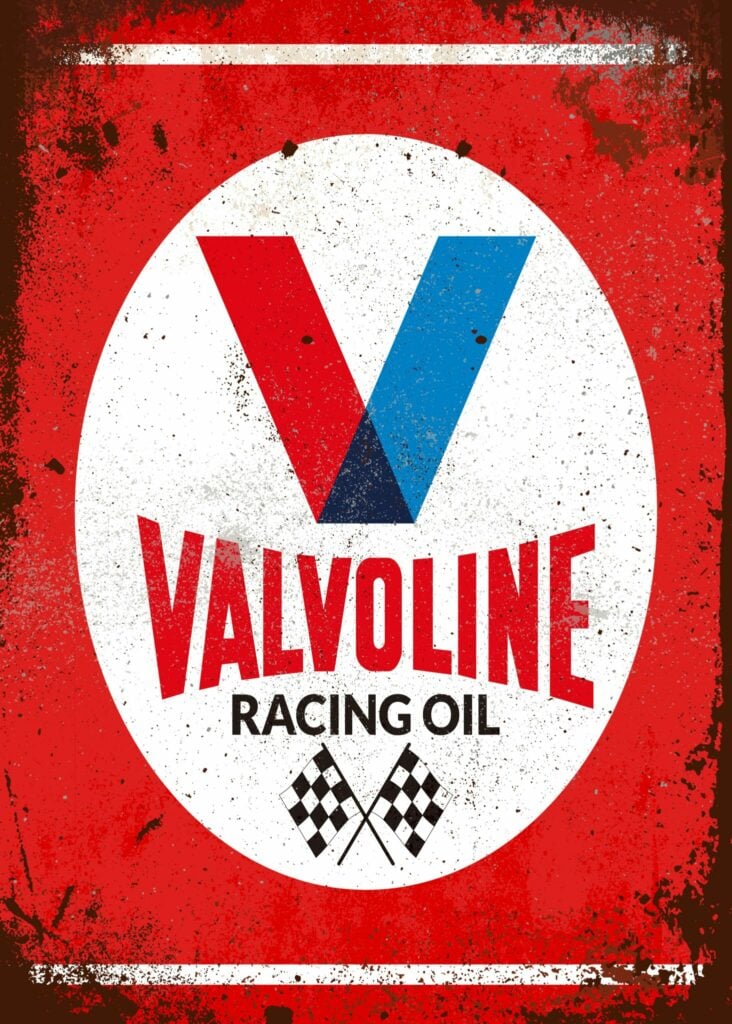 Valvoline Oil Sign Poster by great mogsaw