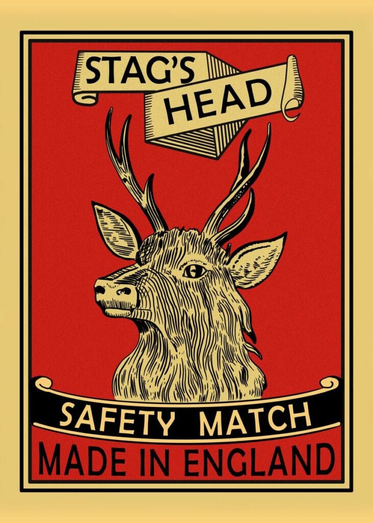 The Vintage Stag's Head Poster