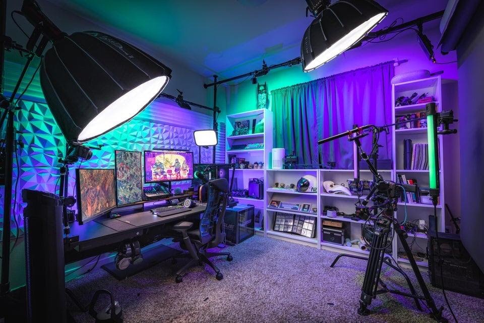 Studio PC  Gaming room setup, Room setup, Game room