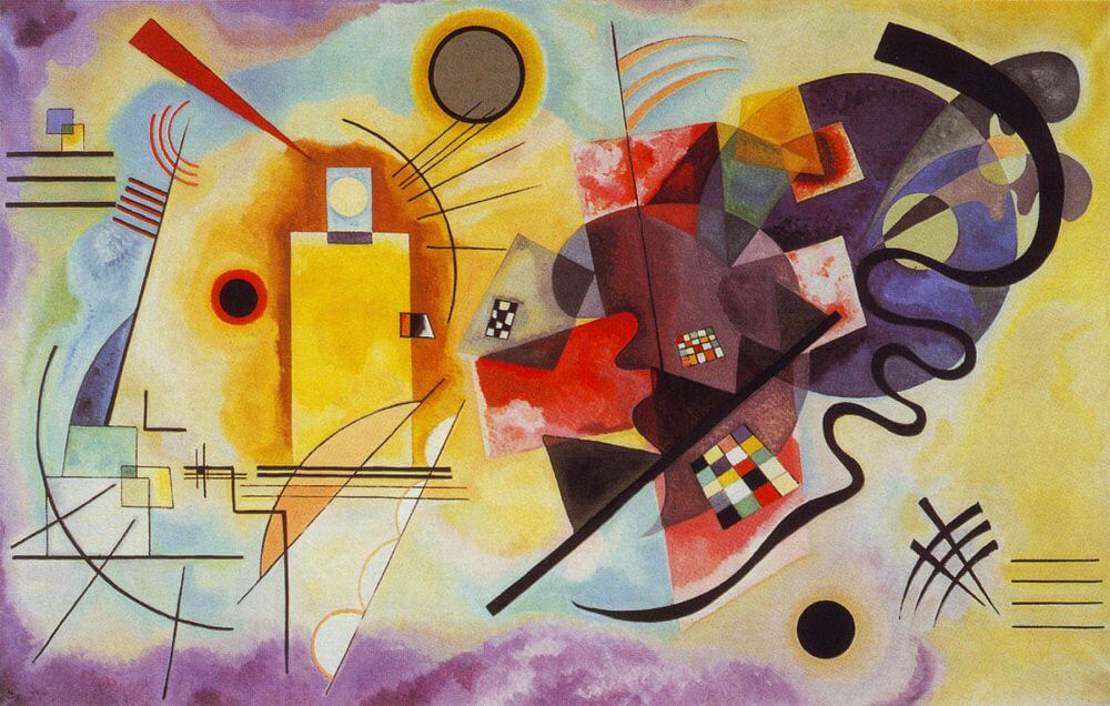 Famous Modern Artwork   Kandinsky Yellow Red Blue 