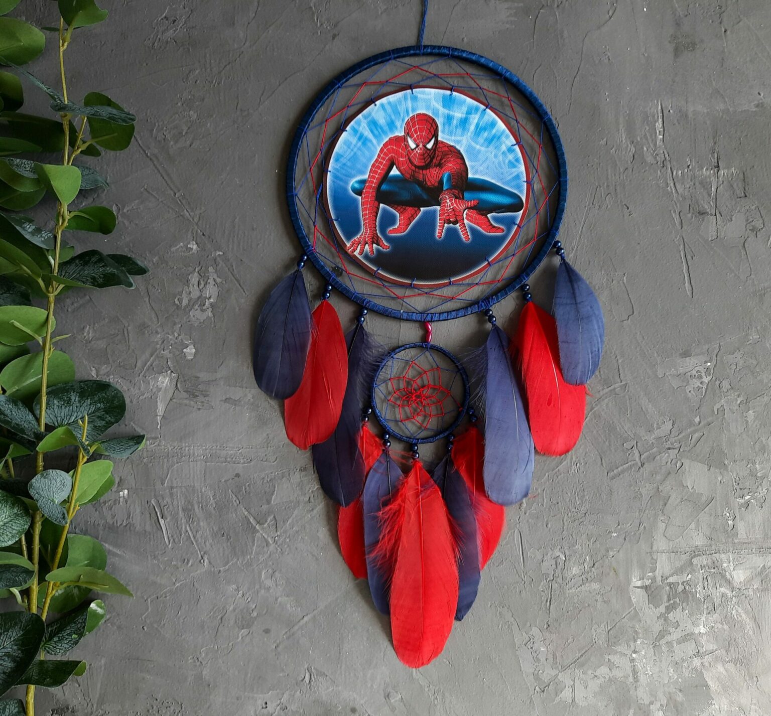 15 Spiderman Room Decor Ideas You Will Want To Copy Displate Blog   Spiderman Dream Catcher 1 1536x1427 