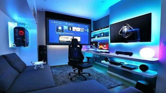 basement video game room