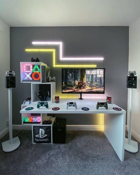 basement video game room