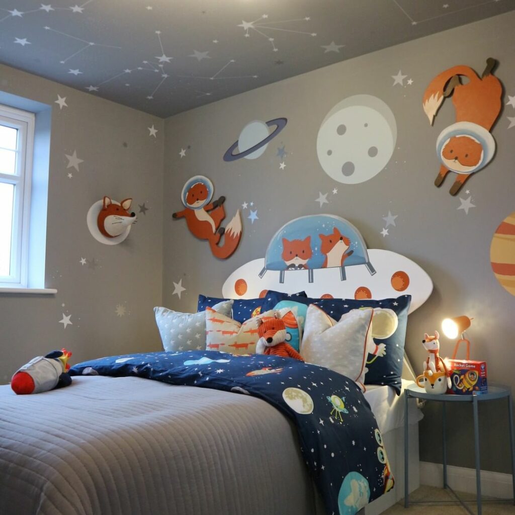 space-themed bedroom