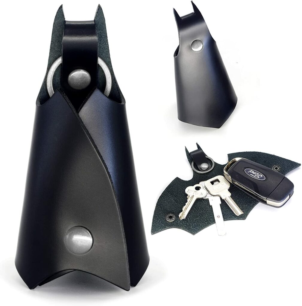 Bat leather key holder