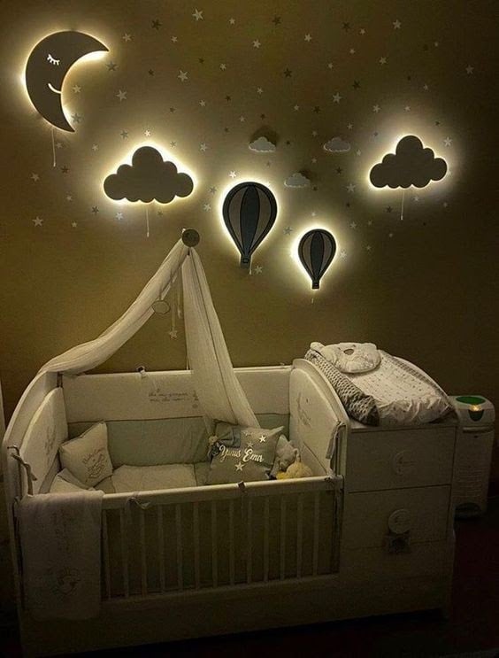 Galaxy themed baby store room