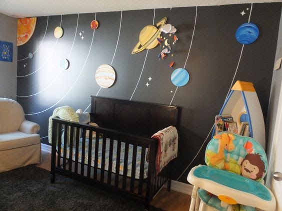 Girl space hot sale themed nursery